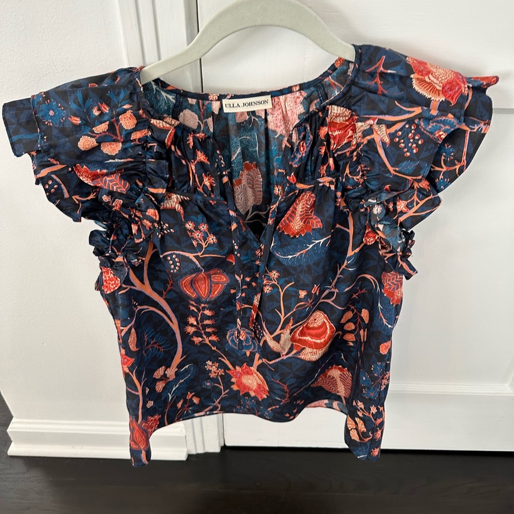 Ulla johnson floral print blouse